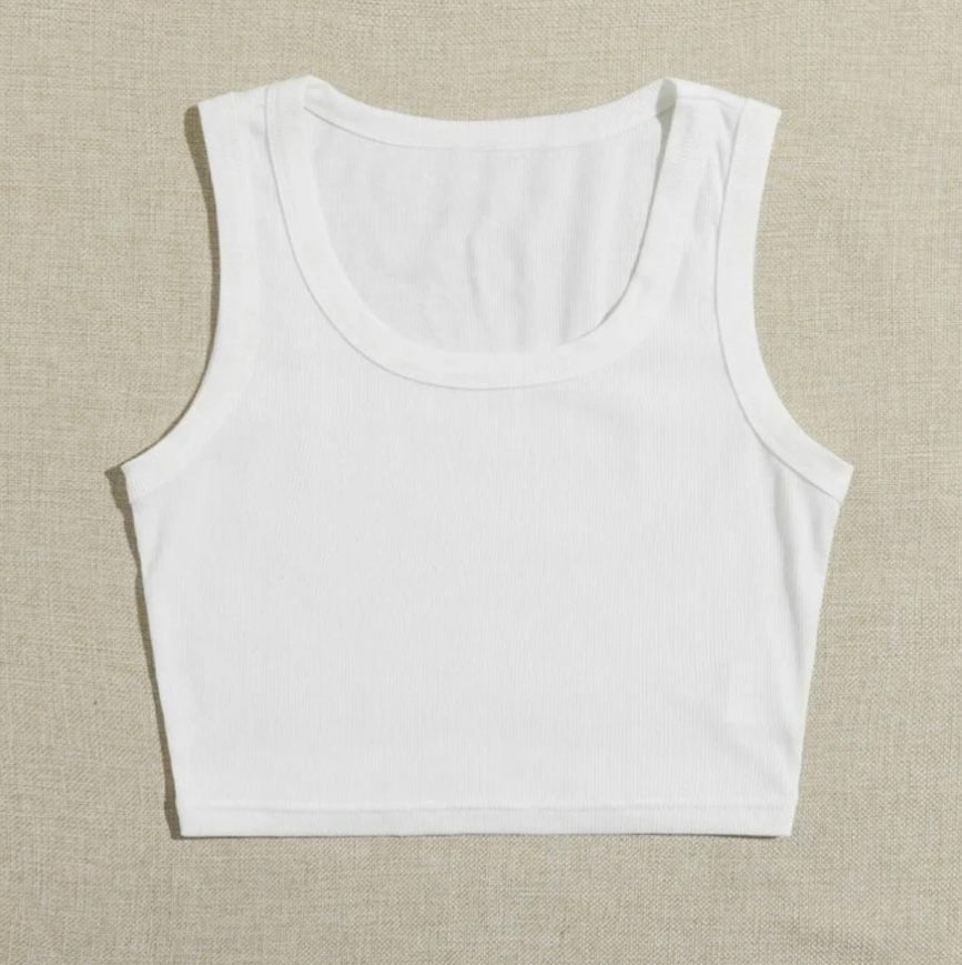 Pack of 3 White, Black & Brown Tank Tops