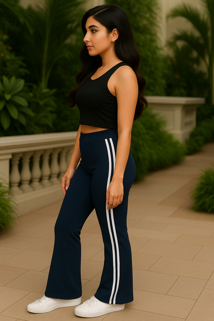 Comfy Patchwork Flared Pants